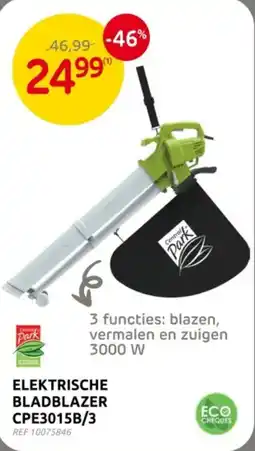 Brico Central Park Elektrische bladblazer CPE3015B/3 aanbieding