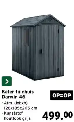 GAMMA Keter tuinhuis Darwin 46 aanbieding