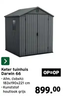 GAMMA Keter tuinhuis Darwin 66 aanbieding