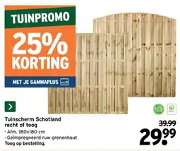 GAMMA Tuinscherm Schotland recht of toog aanbieding
