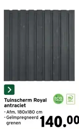 GAMMA Tuinscherm Royal antraciet aanbieding