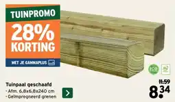 GAMMA Tuinpaal geschaafd aanbieding