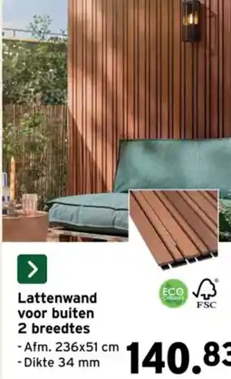 GAMMA Lattenwand voor buiten 2 breedtes aanbieding