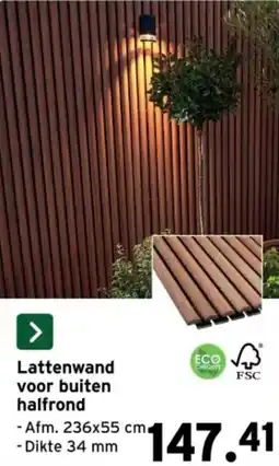 GAMMA Lattenwand voor buiten halfrond aanbieding