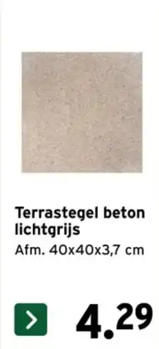 GAMMA Terrastegel beton lichtgrijs aanbieding