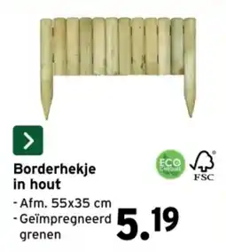 GAMMA Borderhekje in hout aanbieding