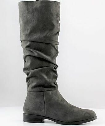 Berca Shoes Claudia Ghizzani Lange Laars Plat Dames - Grijs aanbieding