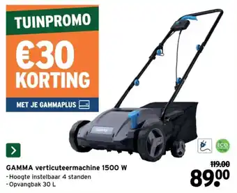 GAMMA Gamma verticuteermachine 1500 W aanbieding