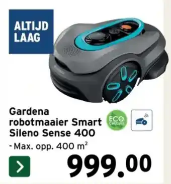 GAMMA Gardena robotmaaier Smart Sileno Sense 400 aanbieding