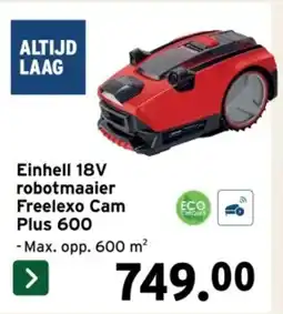GAMMA Einhell 18V robotmaaier Freelexo Cam Plus 600 aanbieding