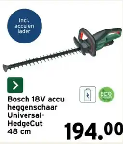 GAMMA Bosch 18v accu heggenschaar Universal HedgeCut aanbieding