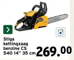 GAMMA Stiga kettingzaag benzine CS 540 14" 35 cm aanbieding