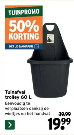 GAMMA Tuinafval trolley 60 L aanbieding