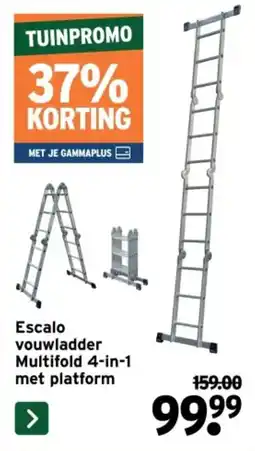 GAMMA Escalo vouwladder Multifold 4-in-1 met platform aanbieding