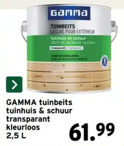 GAMMA Gamma tuinbeits tuinhuis & schuur transparant kleurloos aanbieding