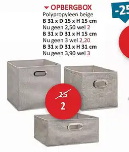Weba OPBERGBOX aanbieding
