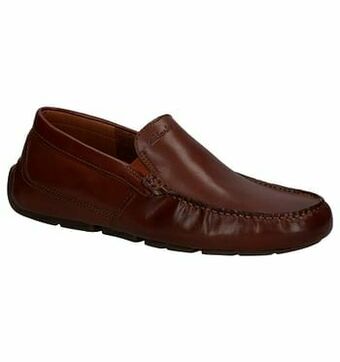 Clarks Markman Plain Cognac Mocassins
