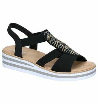 Torfs Rieker Zwarte Sandalen aanbieding