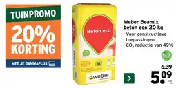 GAMMA Weber Beamix beton eco 20 kg aanbieding