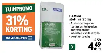 GAMMA GAMMA stabilisé 25 kg aanbieding