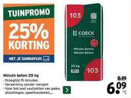 GAMMA Minute beton 25 kg aanbieding