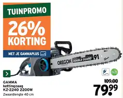 GAMMA GAMMA kettingzaag KZ-2240 2200W aanbieding
