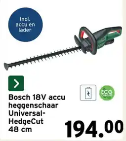 GAMMA Bosch 18V accu heggenschaar UniversalHedgeCut 48 cm aanbieding