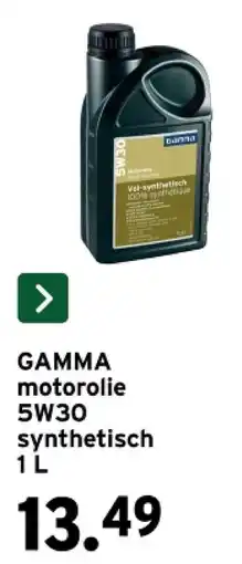 GAMMA GAMMA motorolie 5W30 synthetisch 1L aanbieding