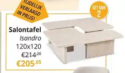 YGO Salontafel Isandro aanbieding