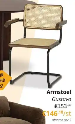 YGO Armstoel Gustavo aanbieding