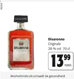 Colruyt Disaronno Originale 28 % vol 70 cl aanbieding