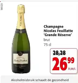Colruyt Champagne Nicolas Feuillatte ‘Grande Réserve’ aanbieding