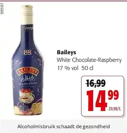 Colruyt Baileys White Chocolate-Raspberry 17 % vol 50 cl aanbieding
