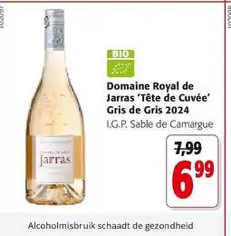 Colruyt Domaine Royal de Jarras ‘Tête de Cuvée’ Gris de Gris 2024 aanbieding