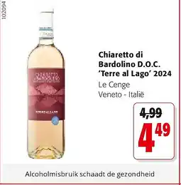 Colruyt Chiaretto di Bardolino D.O.C. ‘Terre al Lago’ 2024 aanbieding