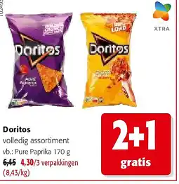 Colruyt Doritos Pure Paprika 170 g aanbieding