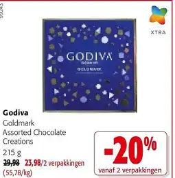 Colruyt Godiva Goldmark Assorted Chocolate Creations 215 g aanbieding