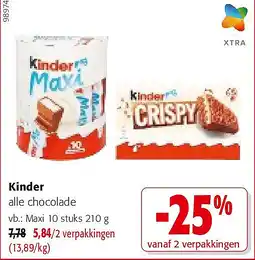 Colruyt Kinder Maxi 10 stuks 210 g aanbieding