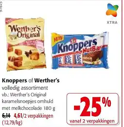 Colruyt Werther’s Original karamelsnoepjes omhuld met melkchocolade 180 g aanbieding
