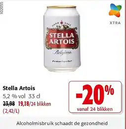 Colruyt Stella Artois 5,2 % vol 33 cl aanbieding