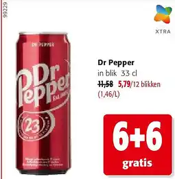 Colruyt Dr Pepper in blik 33 cl aanbieding