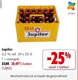 Colruyt Jupiler 5,2 % vol 24 x 33 cl aanbieding