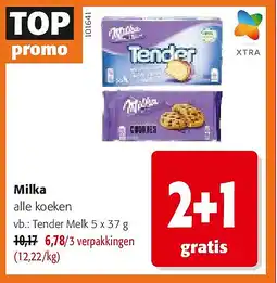 Colruyt Milka Tender Melk 5 x 37 g aanbieding