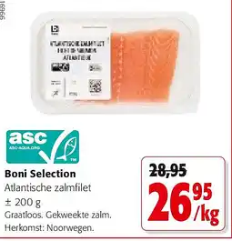 Colruyt Boni Selection Atlantische zalmfilet ± 200 g aanbieding