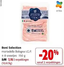 Colruyt Boni Selection mortadella Bologna I.G.P. ± 8 sneetjes 150 g aanbieding