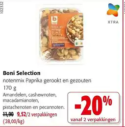 Colruyt Boni Selection notenmix Paprika gerookt en gezouten 170 g aanbieding