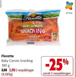 Colruyt Florette Baby Carrots Snacking 180 g aanbieding