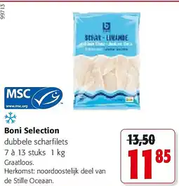 Colruyt Boni Selection dubbele scharfilets 7 à 13 stuks 1 kg aanbieding