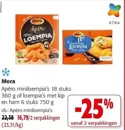 Colruyt Mora Apéro miniloempia’s aanbieding