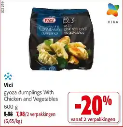 Colruyt Vici gyoza dumplings With Chicken and Vegetables 600 aanbieding